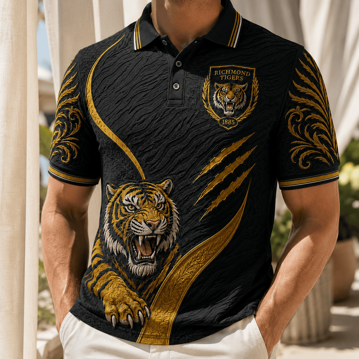 PREMIUM RIC EMBOSS POLO SHIRT HQH