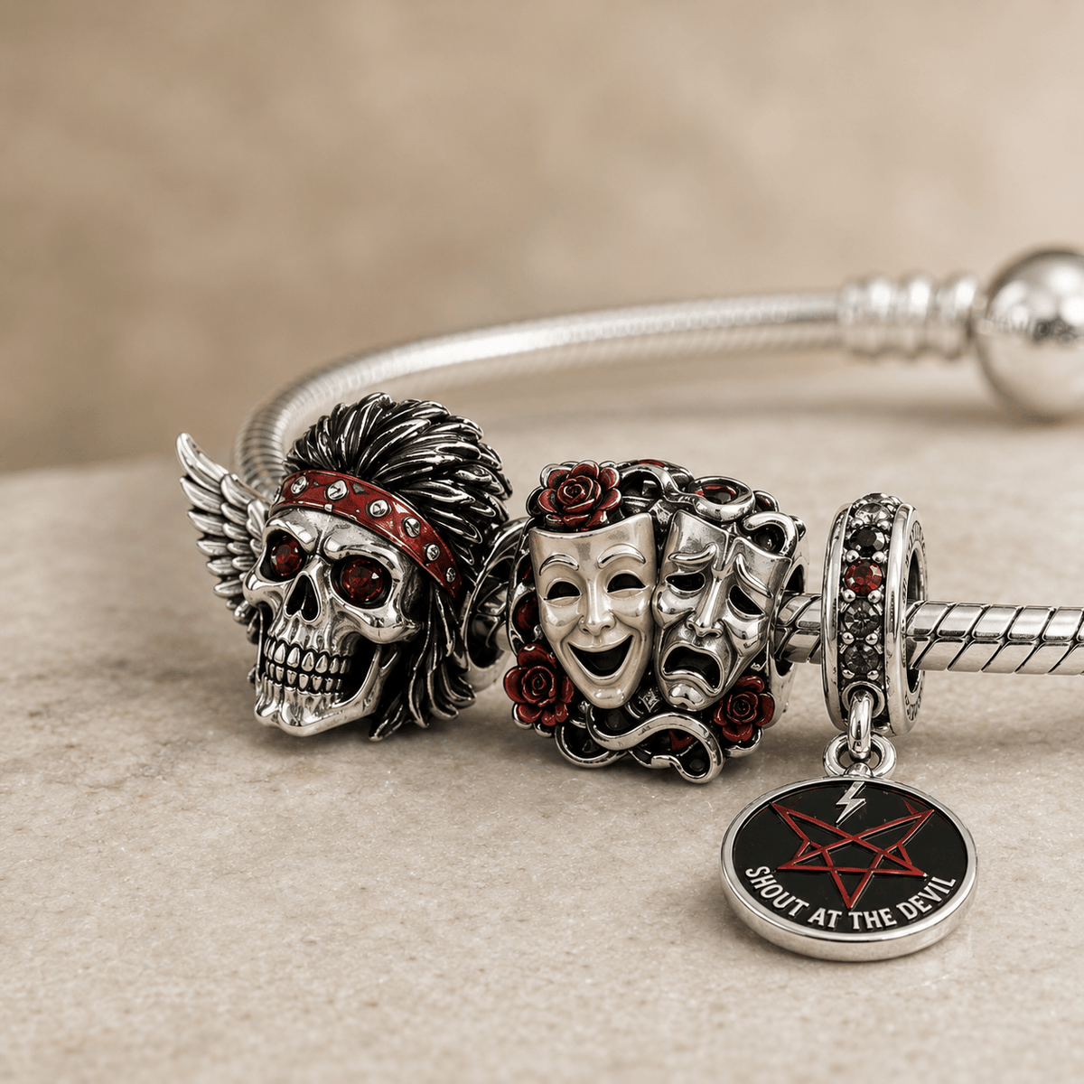 MLCR Silver Charm Bracelet Set HQH