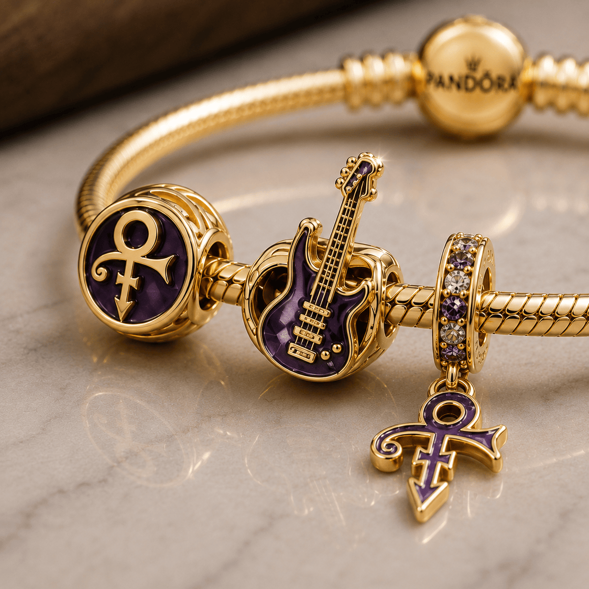 PRCE Gold Charm Bracelet Set VTH
