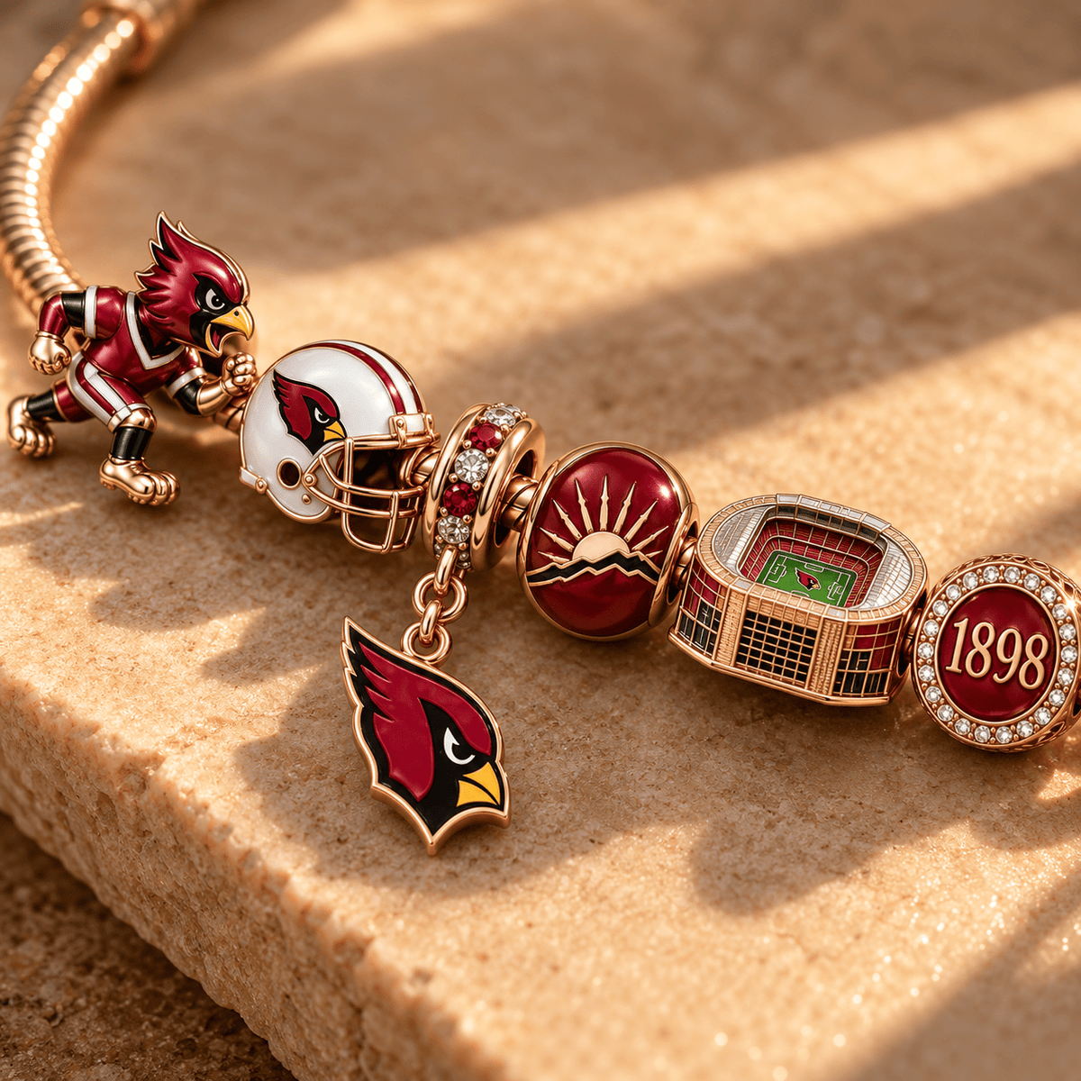 ARCD Gold Charm Bracelet Set NHVH