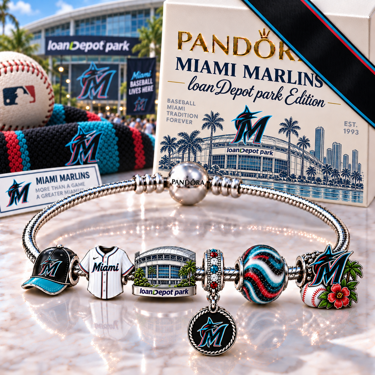 MMA Silver Charm Bracelet Set NHVH