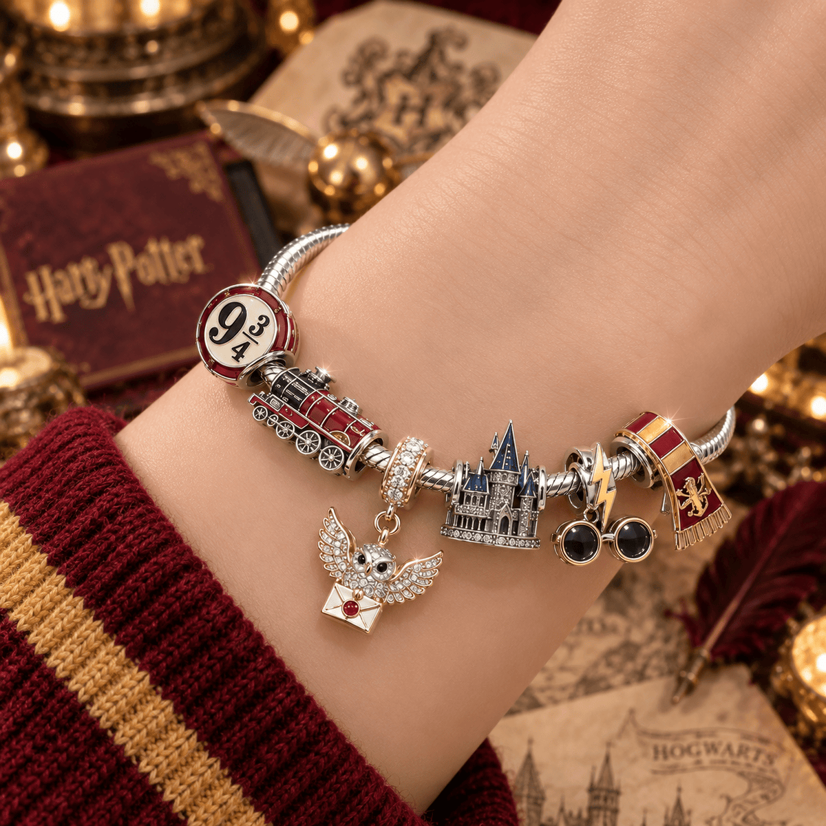 HRP Silver Charm Bracelet Set VTH
