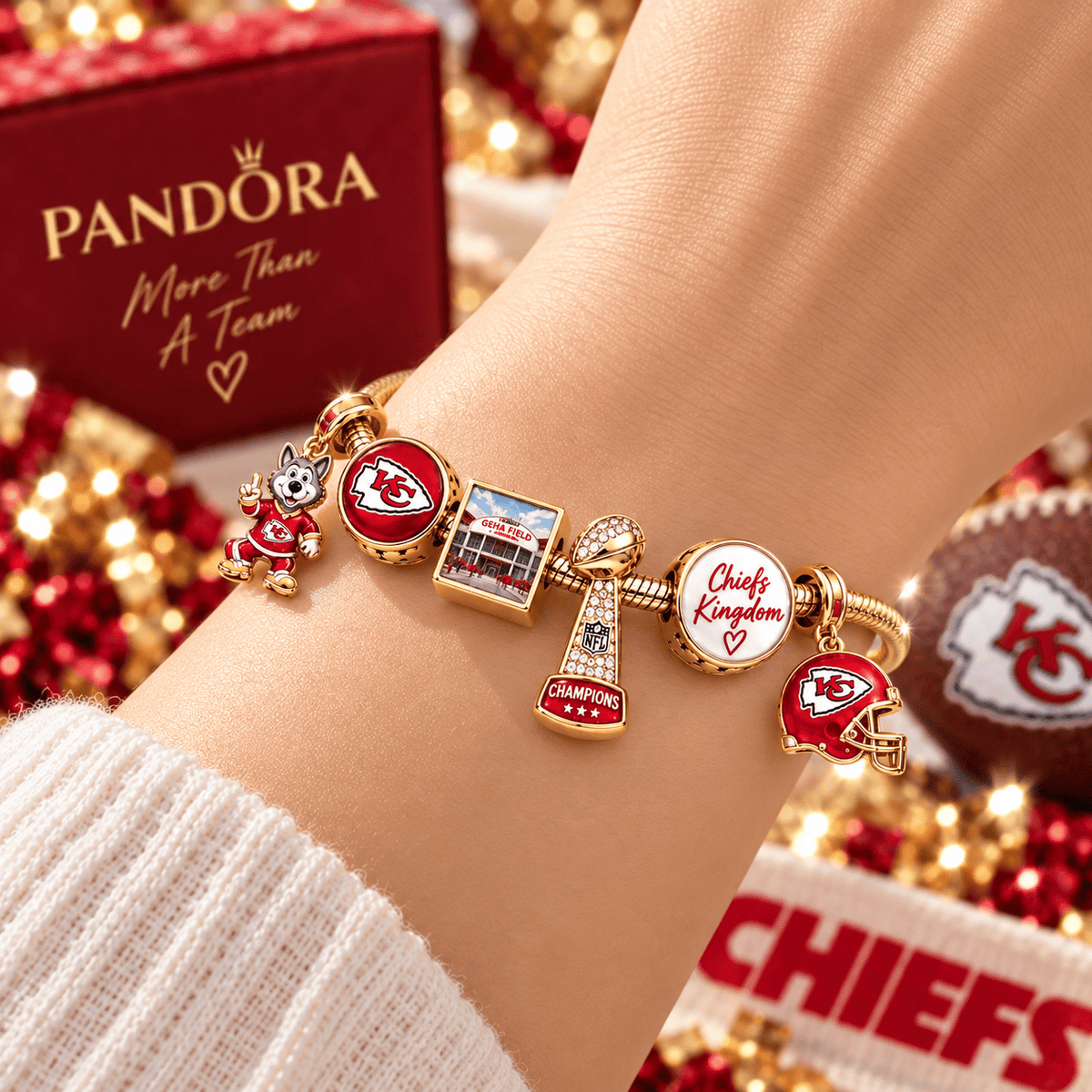 KCC Gold Charm Bracelet Set TTN