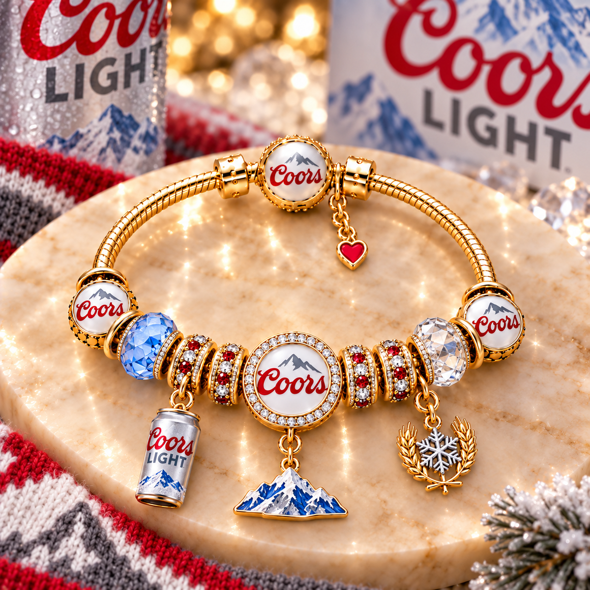 CRL Gold Charm Bracelet Set PNPA