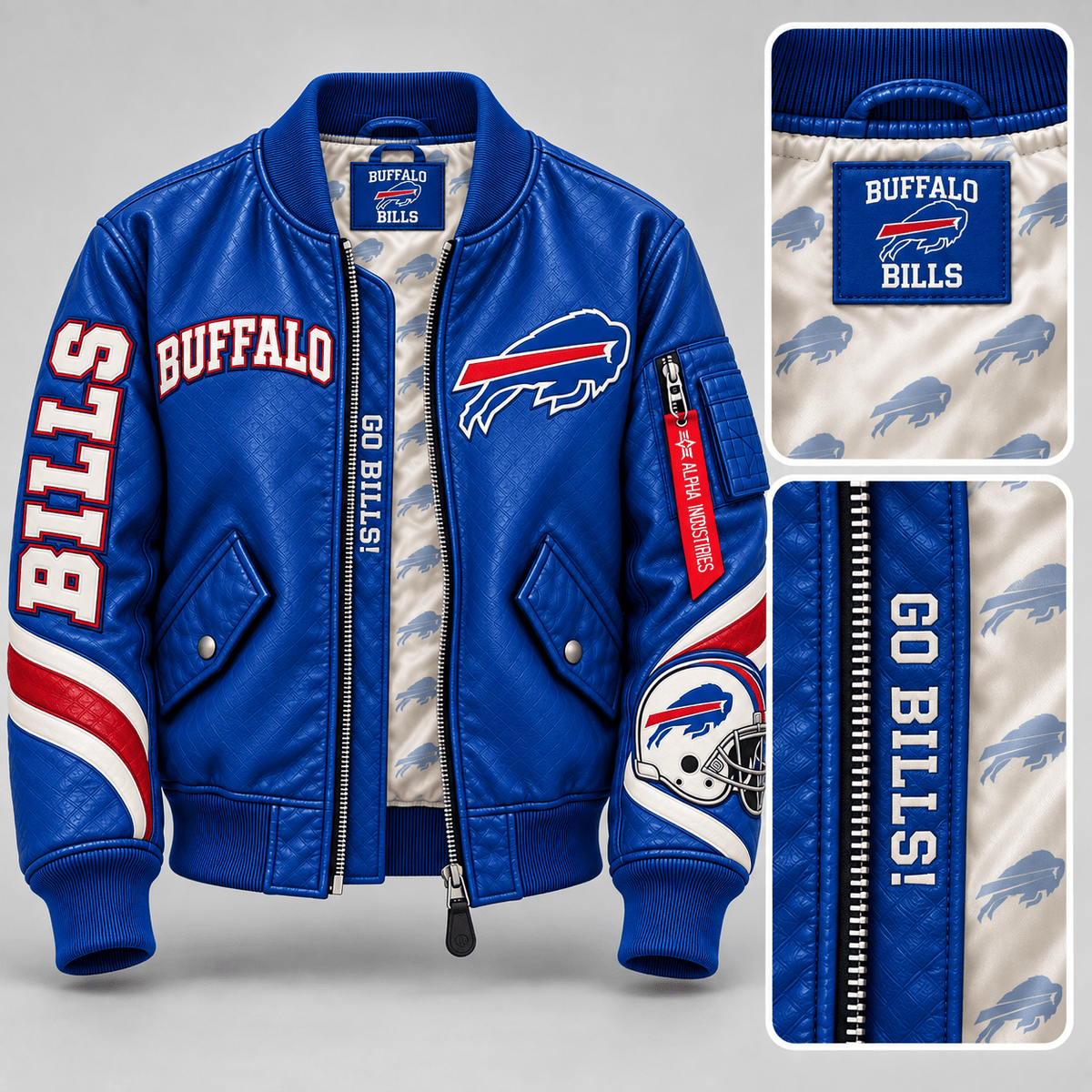 Premium BFBL Bomber Leather Jacket NHVH
