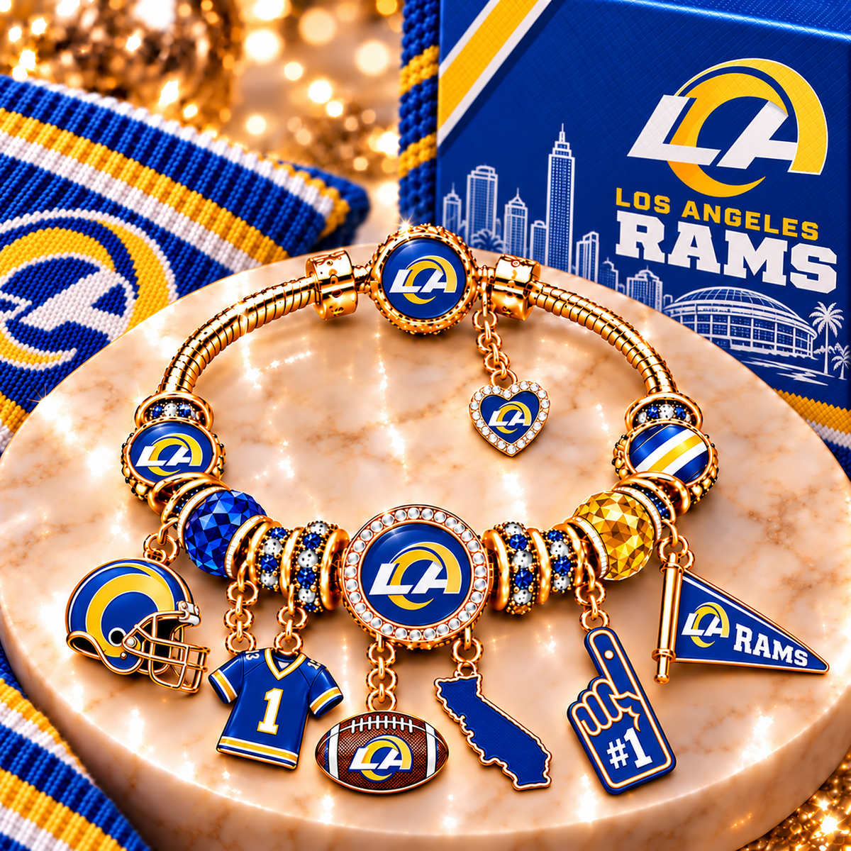 LARS Gold Charm Bracelet Set PNPA