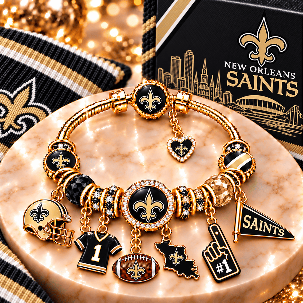 NOS Gold Charm Bracelet Set PNPA