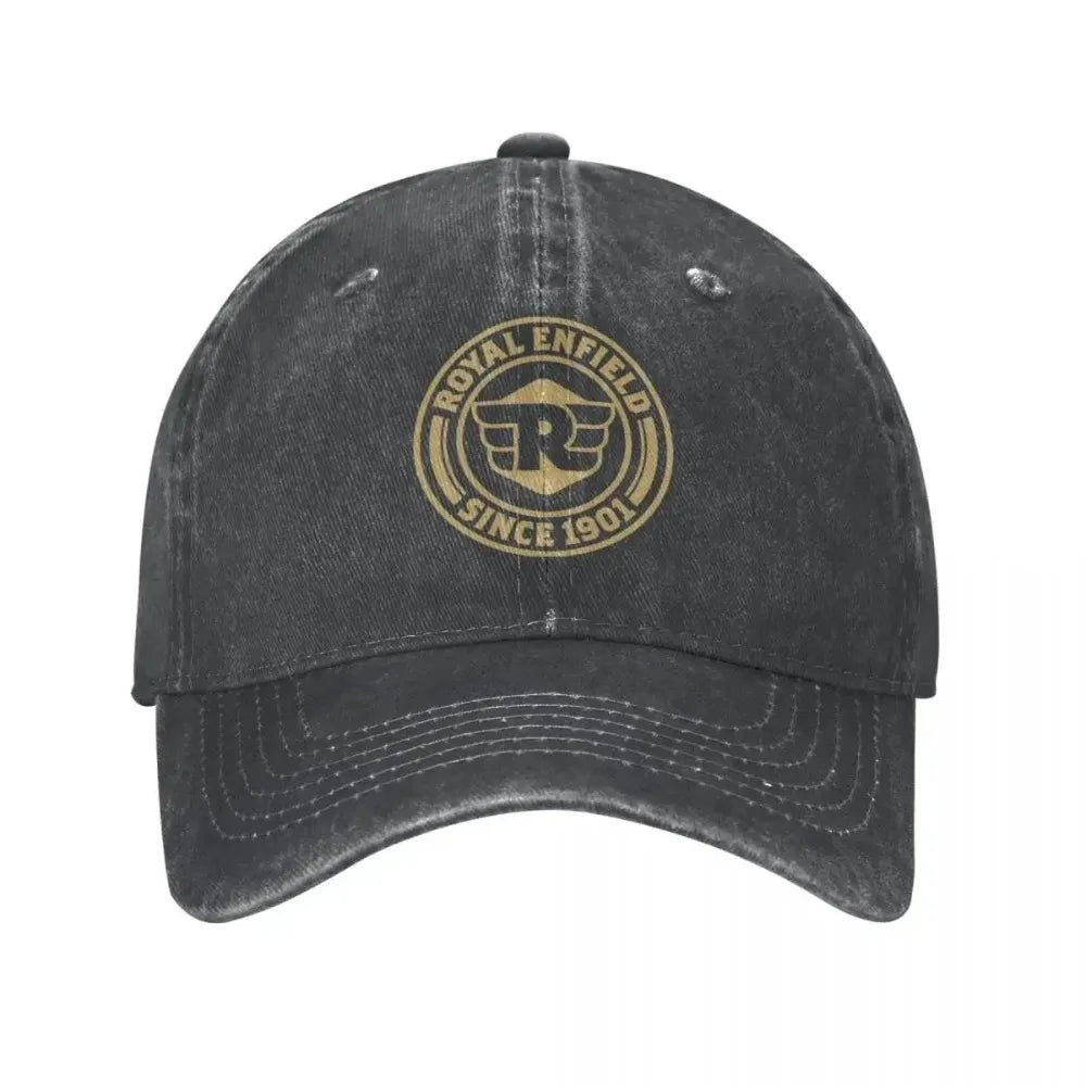 Royal Enfields Since 1901 Unisex Baseball Cap Motorcycle Distressed Washed Caps Hat Vintage Outdoor Workouts Sun Cap