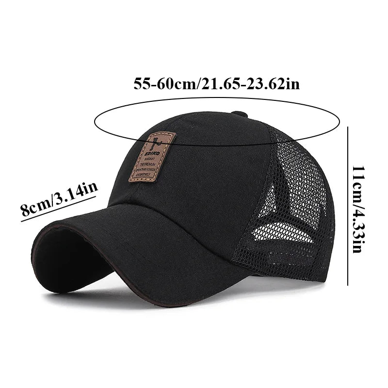 Spring Summer Mesh Baseball Cap Unisex Outdoor Sports Breathable Caps Sunscreen Quick Dry Running Hat Adjustable Snapback Hats