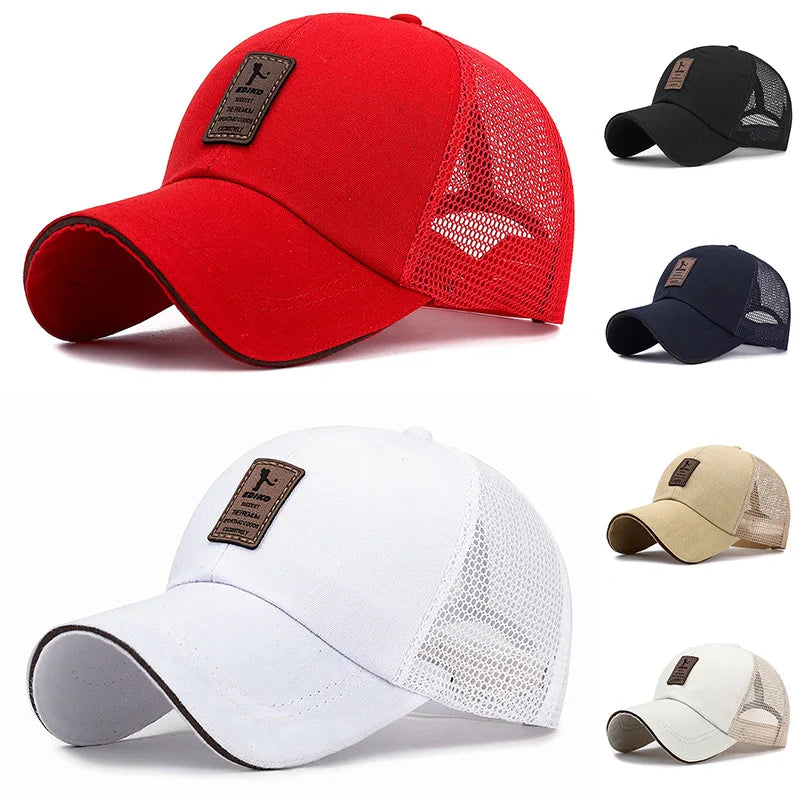 Spring Summer Mesh Baseball Cap Unisex Outdoor Sports Breathable Caps Sunscreen Quick Dry Running Hat Adjustable Snapback Hats