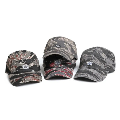 Camo Color Vintage 5 Panel Baseball Cap for Men Women, Embroidered Letter Cotton, Outdoor Casual & Fashion Streetwear Hat
